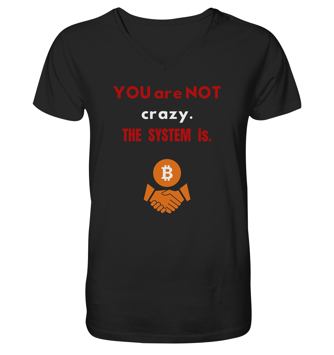 YOU are NOT crazy. THE SYSTEM is. - V-Neck Shirt