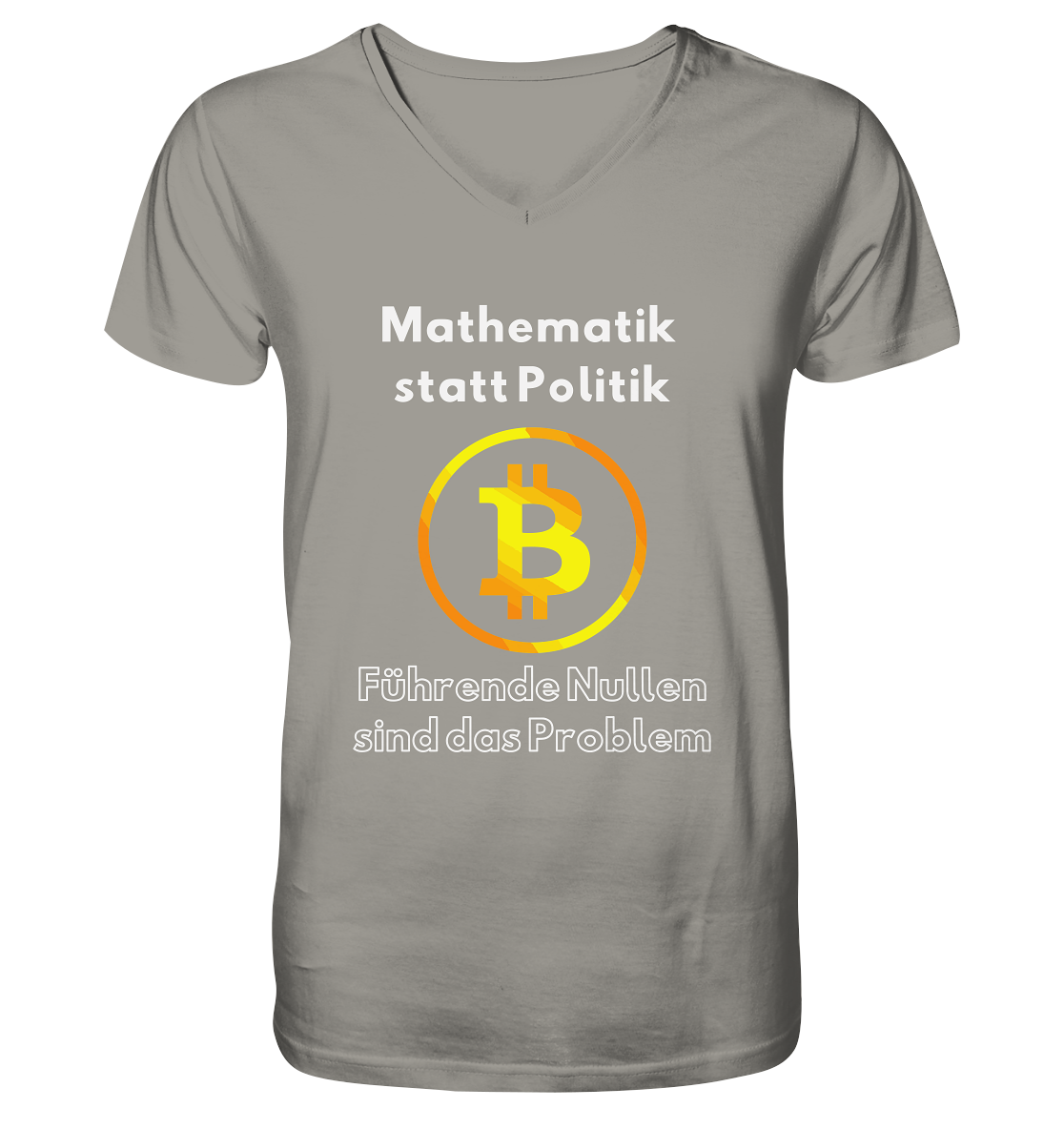 Mathematik statt Politik - führende Nullen sind (überall) das Problem ;-) Variante: unten offene Schrift - V-Neck Shirt