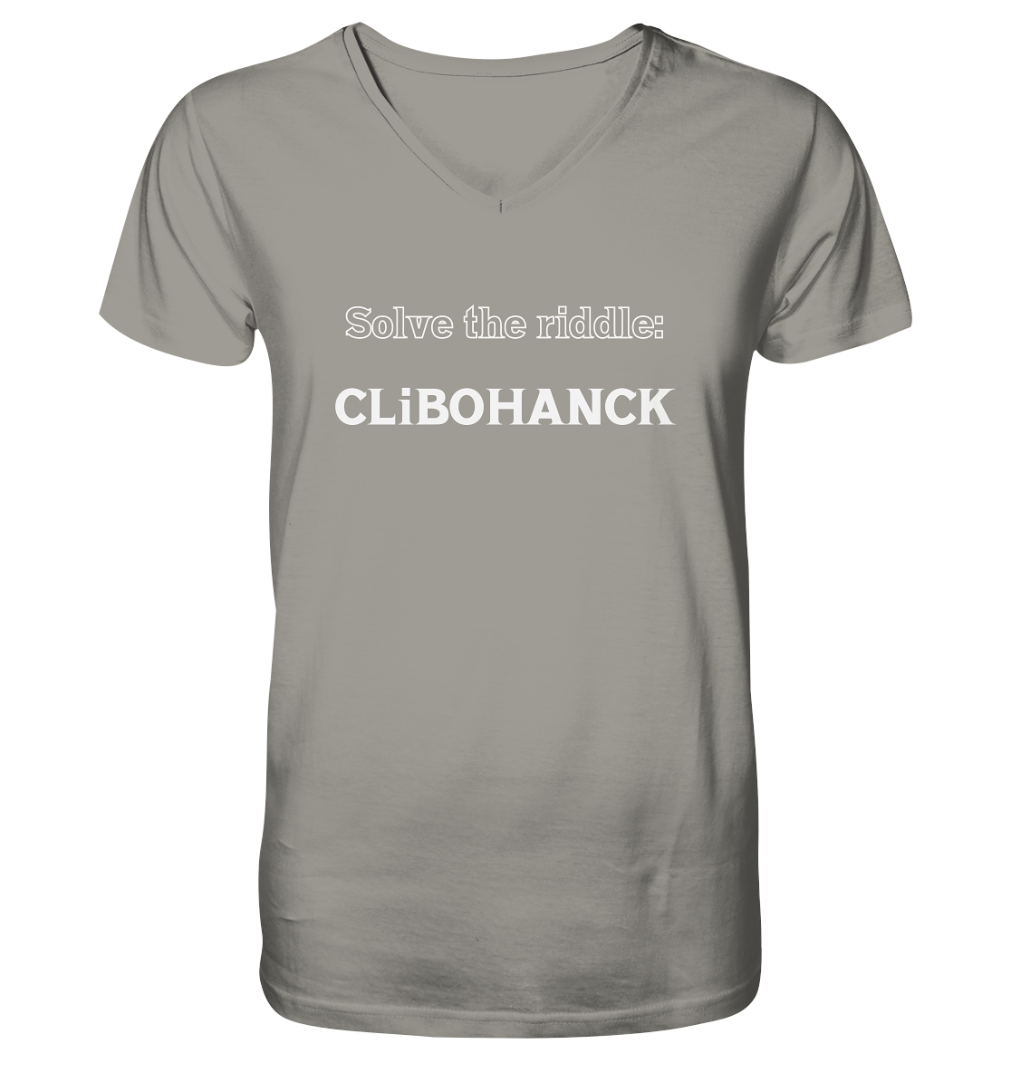 SOLVE THE RIDDLE - CLiBOHANCK - V-Neck Shirt
