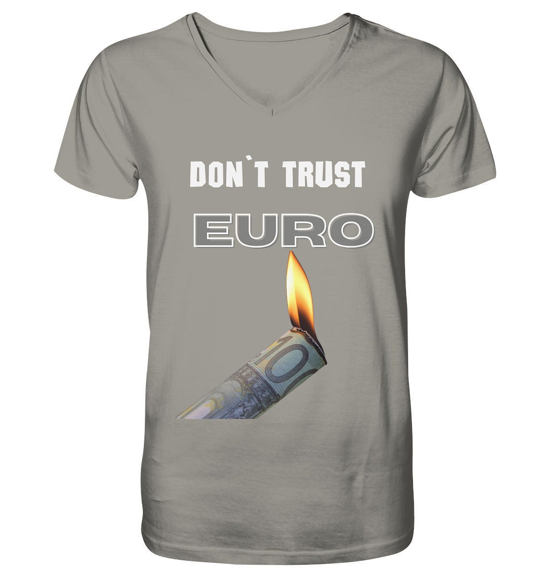 DON`T TRUST EURO - V-Neck Shirt