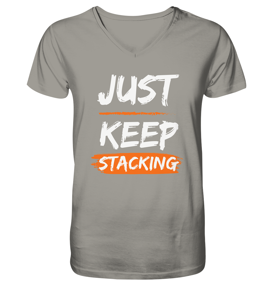 JUST KEEP STACKING - V-Neck Shirt