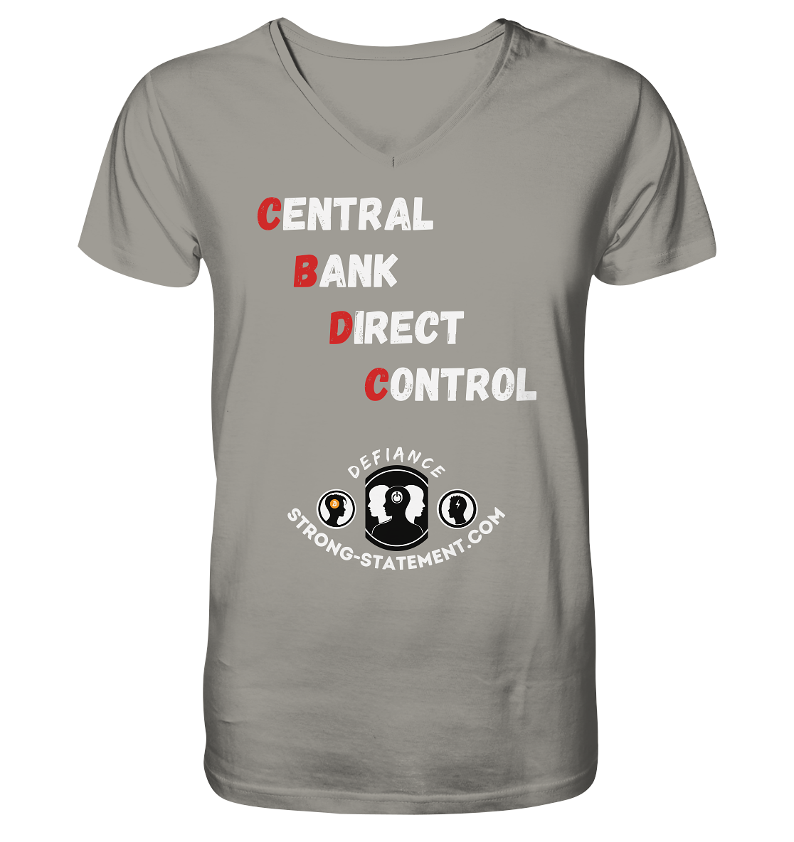 CENTRAL BANK DIRECT CONTROL - Defiance - Strong-Statement.com - V-Neck Shirt