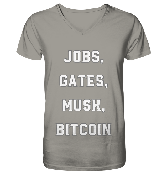 Steve Jobs, Bill Gates, Elon Musk, BITCOIN - V-Neck Shirt