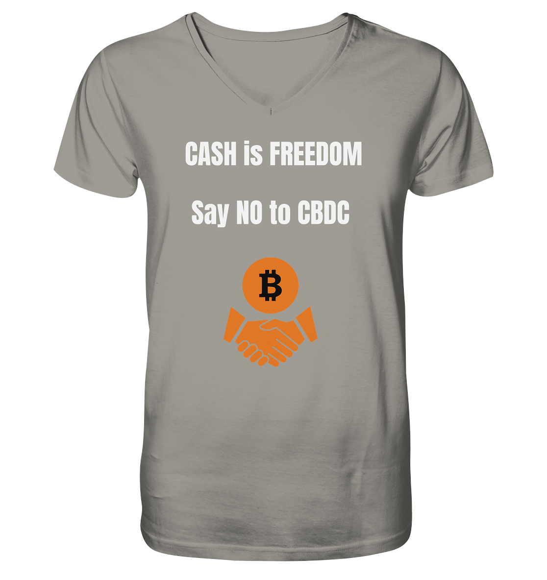 CASH is FREEDOM - say NO to CBDC - V-Neck Shirt