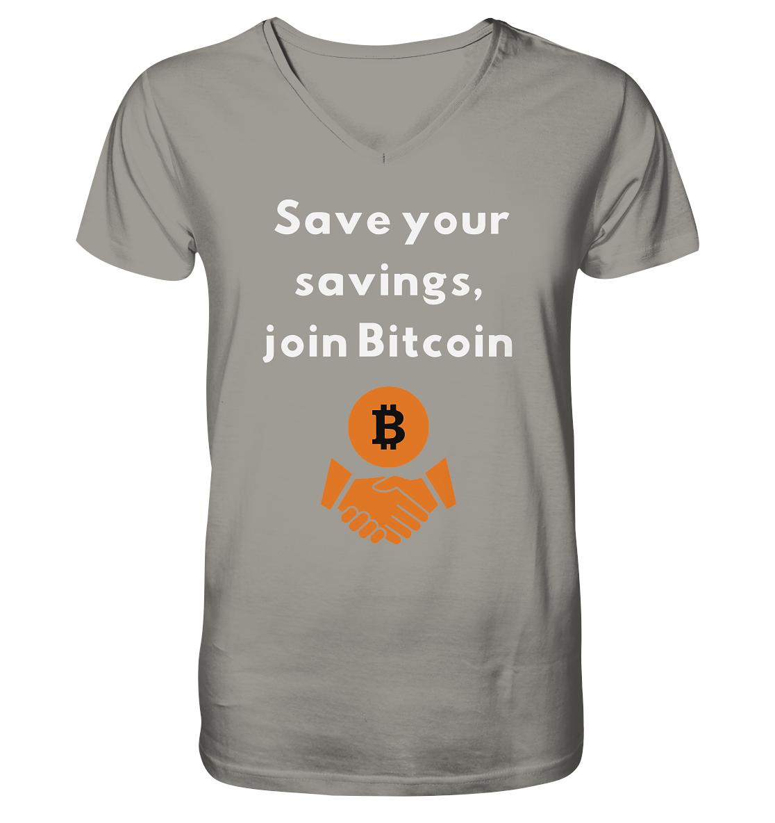Save your savings, join Bitcoin - V-Neck Shirt