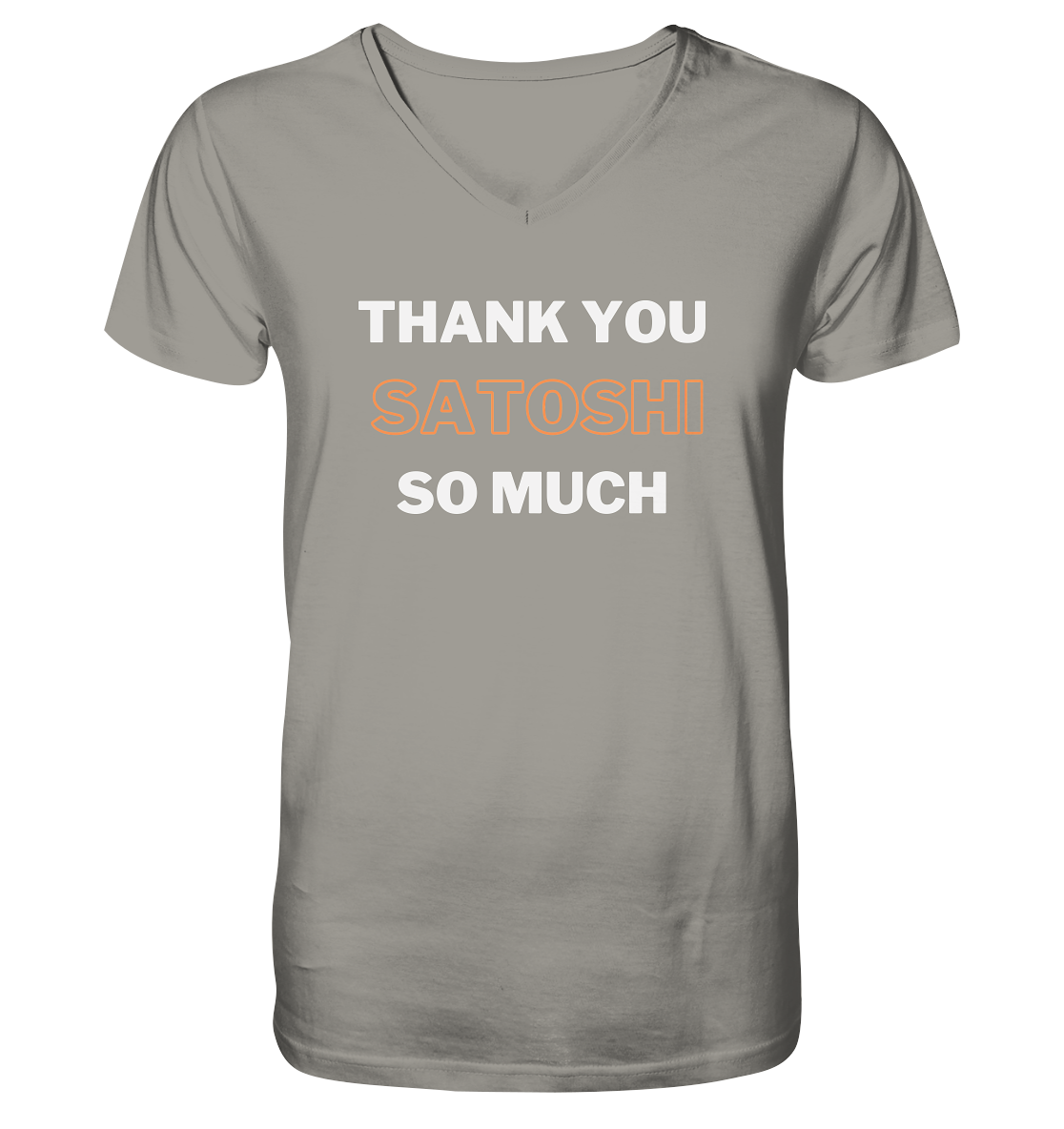 THANK YOU SO MUCH SATOSHI - V-Neck Shirt