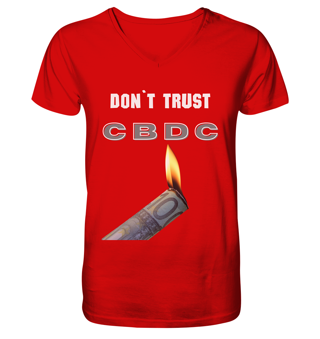 DON`T TRUST CBDC - V-Neck Shirt