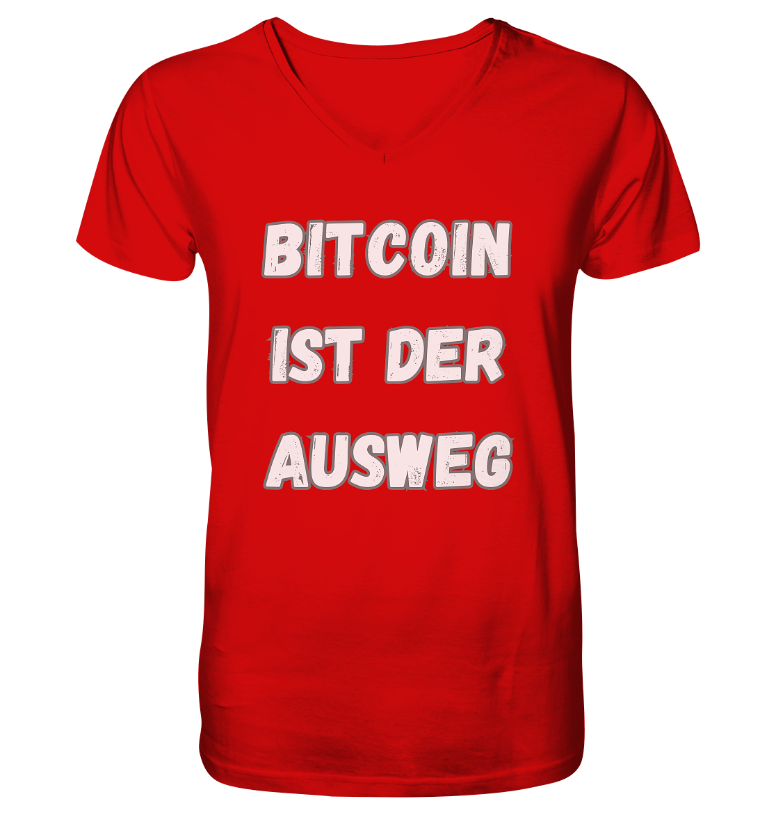 BITCOIN IST DER AUSWEG - V-Neck Shirt