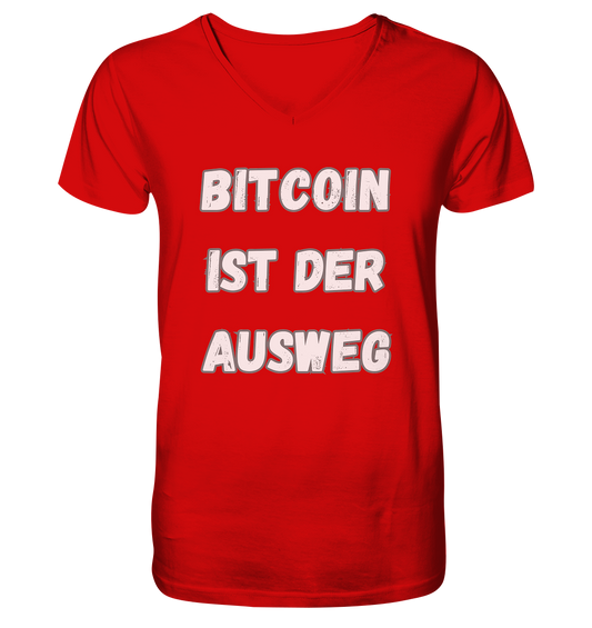 BITCOIN IST DER AUSWEG - V-Neck Shirt