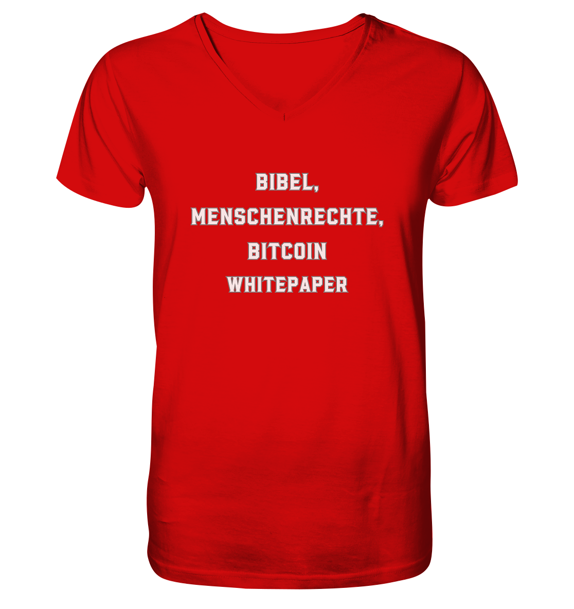 BIBEL, MENSCHENRECHTE, BITCOIN WHITEPAPER - V-Neck Shirt