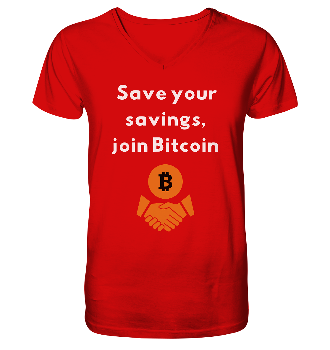 Save your savings, join Bitcoin - V-Neck Shirt