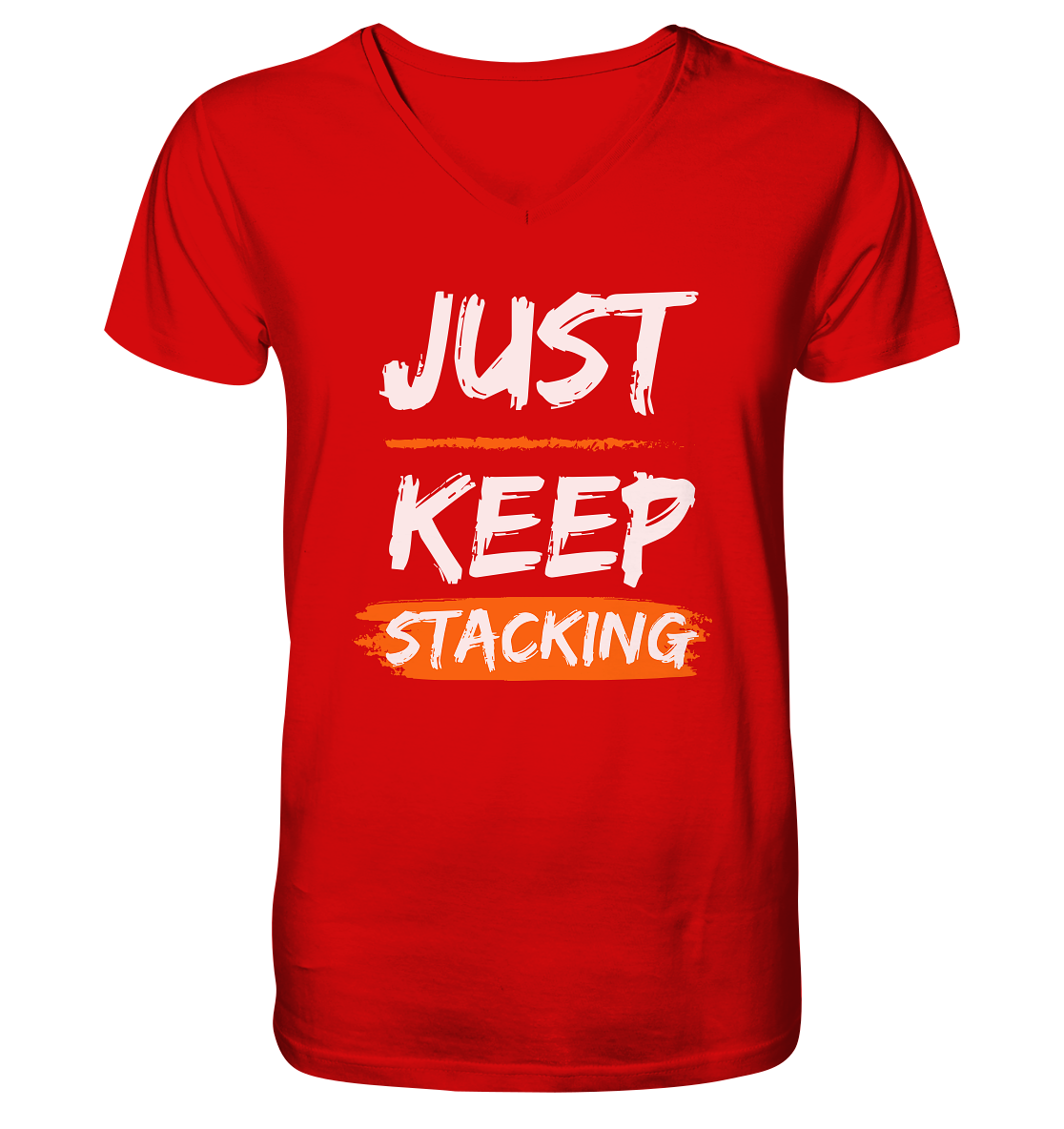 JUST KEEP STACKING - V-Neck Shirt