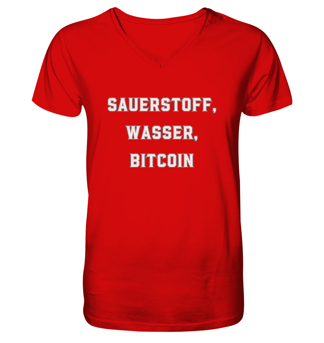 Sauerstoff, Wasser, Bitcoin - V-Neck Shirt